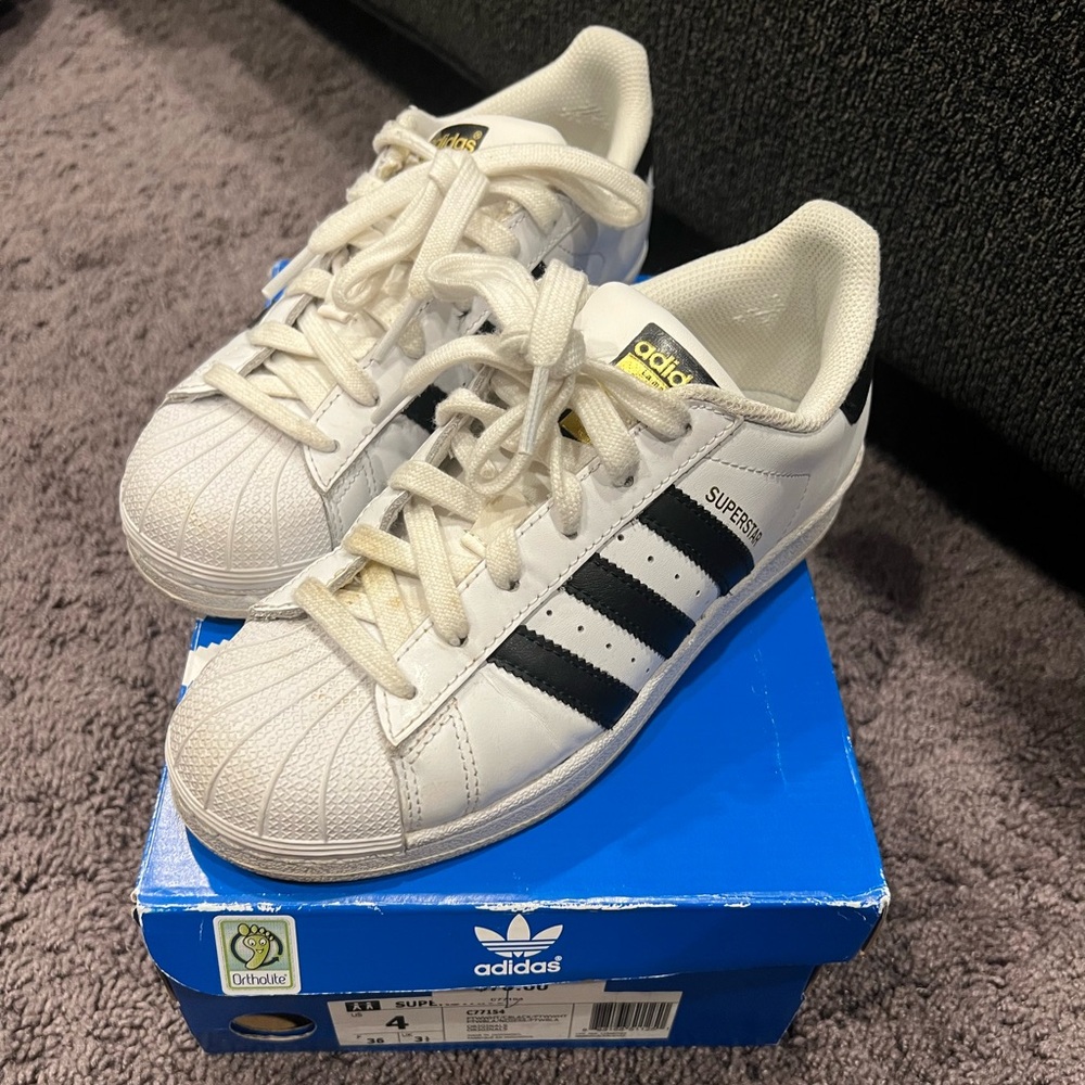 Adidas Originals Superstar Box in Blue and White